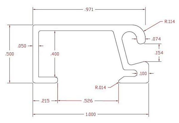 1/2" x 1" Heavy-Duty Extruded Screen Frame for Porch Enclosures - Image 2