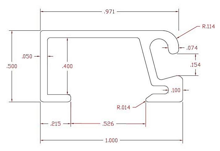1/2" x 1" Heavy-Duty Extruded Screen Frame for Porch Enclosures - Image 2
