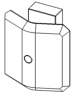 135Â° 1/2" Glass Clamp