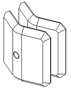 135Â° Inside 1/2" Glass Clamp