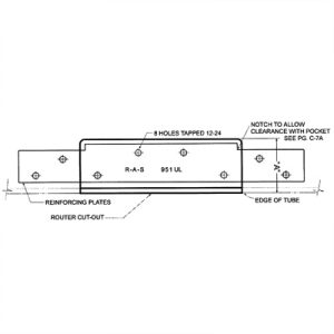#951 Notched Steel Reinforcing Hinge Plate