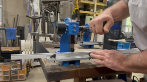 Screen Frame Latch Punch Notcher