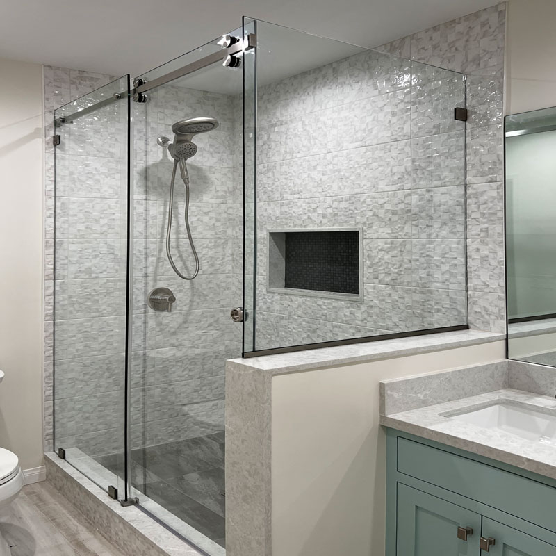 Denali Single Sliding Shower Door System