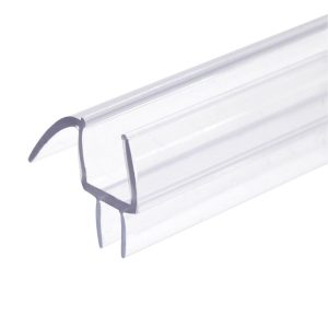 Clear Bottom Wipe Drip Rail for 3/8" Glass